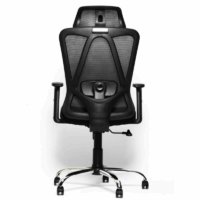 Chaise de Bureau Leonardo Noir – Base Chromée Tunisie