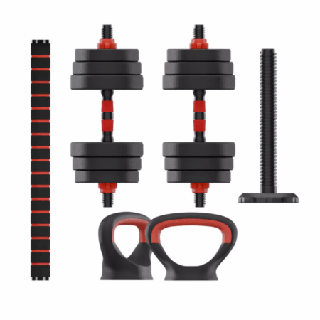 Kit de musculation Ksix 20 kg, haltères, disques, barre ,kettlebell- Noir – BMANC01N20 Tunisie