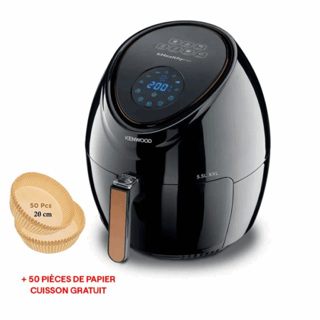 Friteuse Sans Huile Kenwood HFP50.000BK 5.5 L 1800 W Noir + Papier Cuisson Gratuit Tunisie