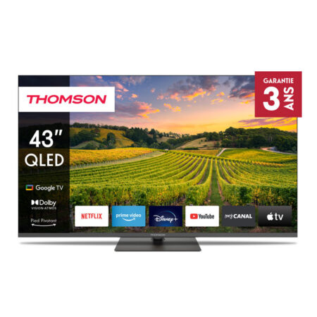 Téléviseur Thomson 43QG5C14 UHD 4K Qled Smart Google TV Noir Tunisie