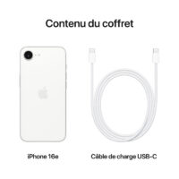 iPhone 16e 128Go – Blanc – MD1R4F/A Tunisie