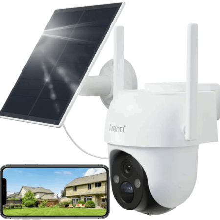 Caméra De Surveillance Externe Arenti Sans Fil à Batterie Avec Panneau Solaire Wi-Fi 2.4 – Blanc – GO2T-KIT2 Tunisie