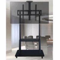 Support tv mobile avec 4 roues de 32″a 75″ – Noir Tunisie