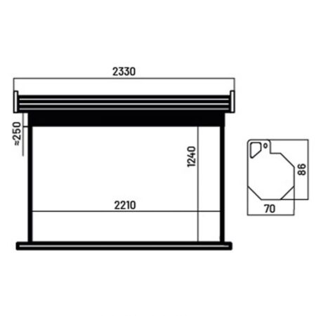 Écran De Projection Overmax Semi Automatique 100 Pouces -OAKCSMAS10XX Tunisie
