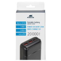 Power Bank Rivacase VA2102 22.5W 20000 mAh – Noir – VA2102 Tunisie