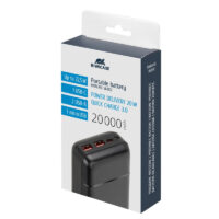 Power Bank Rivacase VA2102 22.5W 20000 mAh – Noir – VA2102 Tunisie