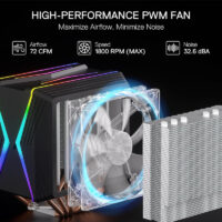 Refroidisseur Processeur Redragon CC-2188 ARGB – Noir – CC-2188 Tunisie