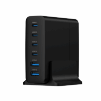 Chargeur Rapide Usb GaN 75 W à 6 ports – Noir – TA-UC-2A4C-PD75-01-BK Tunisie