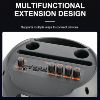 Haut-parleur Double Mode Sing-E karaoké DJ avec éclairage LED RVB – Noir – ZQS2801 Tunisie