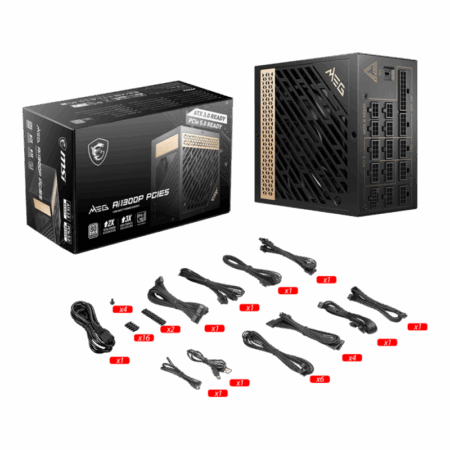 Bloc Alimentation MSI MEG Ai1300P PCIE5 1300W 80+Platinum Full Modulaire – 306-7ZP4A11-CE0 Tunisie