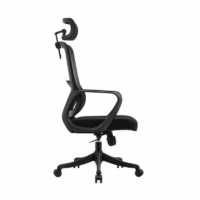 Chaise Directeur Alba Avec Accoudoirs Noir -Base Noir Tunisie