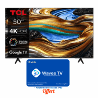 Téléviseur TCL 50P755 UHD 4K Smart Google 2024 Noir Tunisie