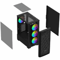 Boitier Gamer Moyen Tour AQIRYS Gacrux ARGB – Noir – AQIRYS-GACRUX-BK Tunisie