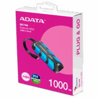 Disque Dur Externe Adata Sc740 1 To Ssd – Noir & Bleu – SC740-1000G-CBU Tunisie