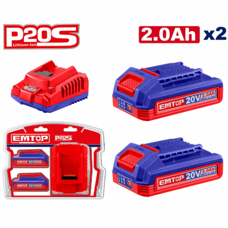 Kit Batterie Et Chargeur P20S Lithium-Ion Emtop – ELBCPK1222 Tunisie