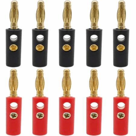 Lot de 10 Fiches Bananes Male 4 mm (rouge ou noir) Tunisie