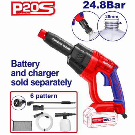 Nettoyeur à pression sans fil Emtop – ELPW2025012 Tunisie