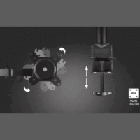 Support De Bureau Trust Gxt 1120 Pour 2 Moniteurs – Noir – 23941 Tunisie