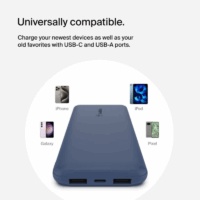 Power Bank Belkin Boost Charge 3 ports 10K – Bleu- BPB011BTBL Tunisie