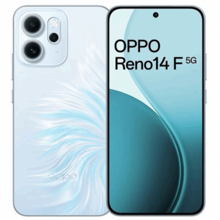 Smartphone Oppo Reno14 F 5G 12Go 512Go – Opal Blue Tunisie