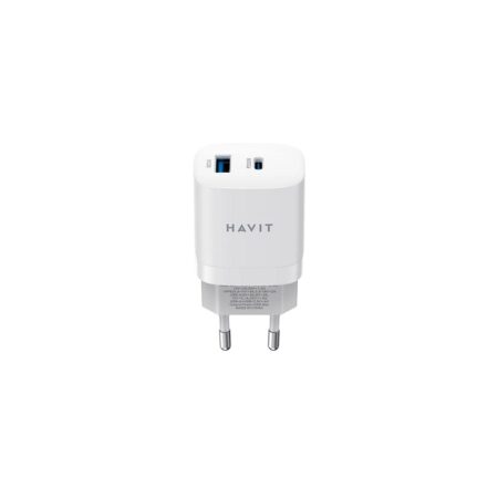 Tete Chargeur Havit Fast Charger Hv-uc30 Dual Usb – Blanc – HV-UC30 Tunisie