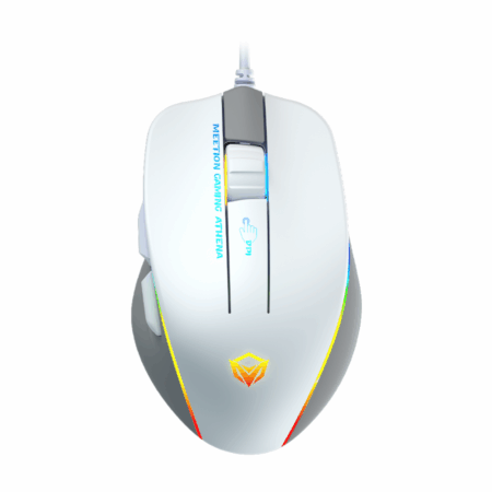 Souris Filaire Gamer Meetion GM23 RGB – Blanc -GM23-2023 Tunisie