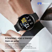 Montre Connectée Miccell Android et Iphone – Noir – SM03-BK Tunisie