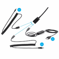 Casque Filaire Sandberg 3en1 Office Pro Stereo (USB + RJ9/11)- Noir – 126-30 Tunisie