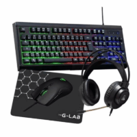 Ensemble Clavier & Souris Gaming THE G-LAB Combo Hydrogen Blanc & Gris – COMBO-HYDRO-GW/FR Tunisie