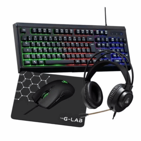 Pack Gaming 4en1 The G-Lab Combo Barium EX clavier + souris + tapis + casque – COMBO-BARIUM-EX/FR Tunisie