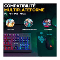 Pack Gaming 4en1 The G-Lab Combo Barium EX clavier + souris + tapis + casque – COMBO-BARIUM-EX/FR Tunisie