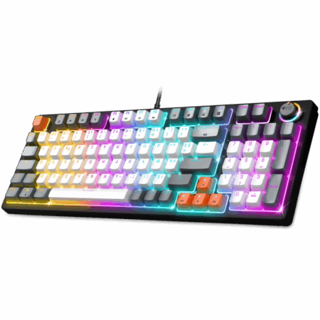 Clavier Mécanique SPIRIT OF GAMER XPERT K350MECA TKL RGB Blanc – CLA-XK350WT Tunisie