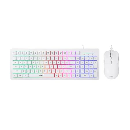 Ensemble Clavier + Souris Filaire BARACUDA ORCA  Blanc – BGC-012 Tunisie