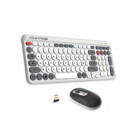 Ensemble Clavier et Souris Sans Fil Advance ERGOSTYLE Blanc – CLS-9100RF Tunisie