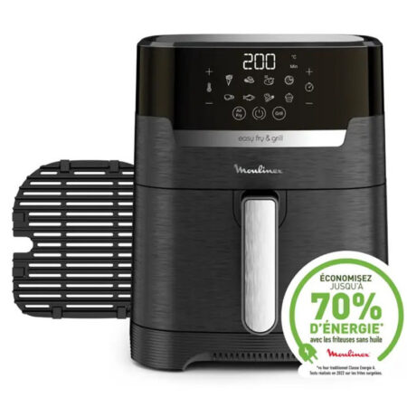 Friteuse Grill Sans Huile 2en1 Moulinex EZ505810 Noir Tunisie