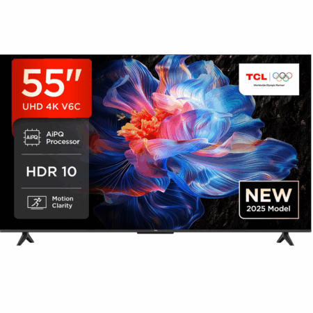 Téléviseur TCL 55V6C UHD 4K Smart Google TV 2025 Noir Tunisie