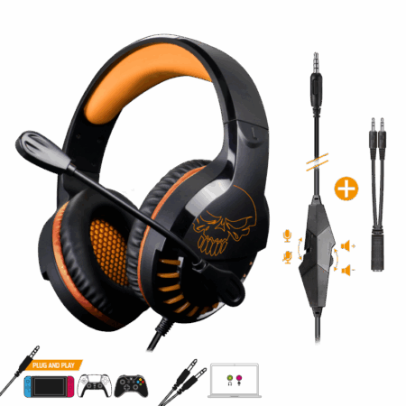 Casque Gaming SPIRIT OF GAMER PRO-H3  – Orange & Noir – MIC-PH3MP Tunisie