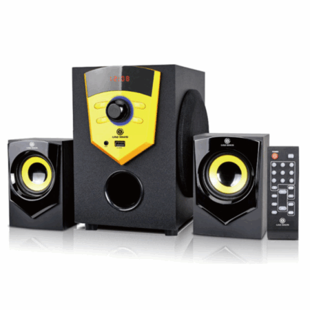 Haut-Parleur Gold Sound Bluetooth -Noir & Jaune – GS-210 2.1 Tunisie