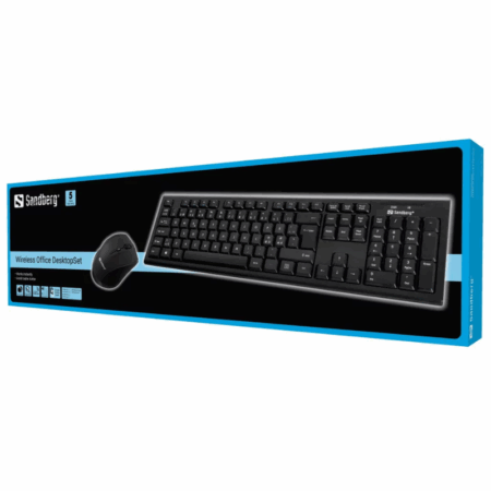 Pack Clavier et Souris Sans Fil Sandberg – Noir – 631-20 Tunisie