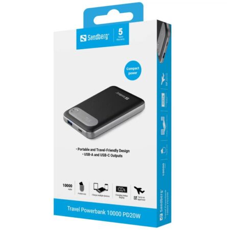 Powerbank Sandberg 10000 mAh -Noir -421-16 Tunisie