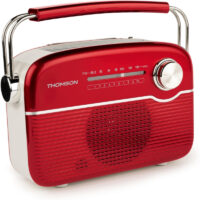 Radio Portable Sans Fil Thomson RTS450BTR  à Recharge Solaire – Rouge – RTS450BTR Tunisie