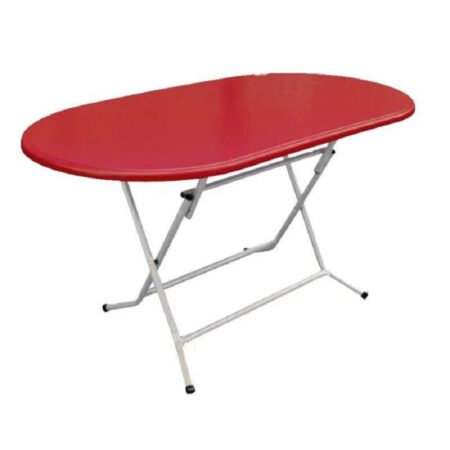 Table Sotufab Pliante Ovale 145×78 Werzalit – Rouge – TC0059RG Tunisie