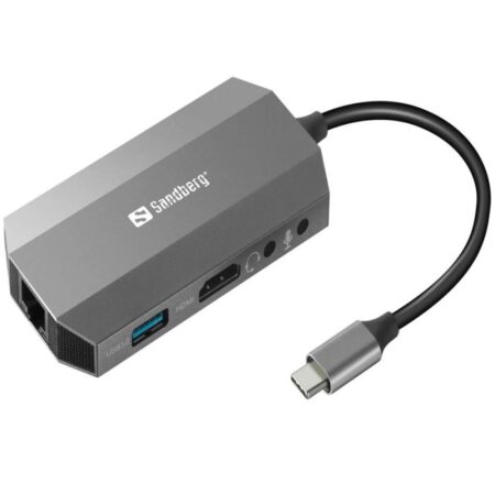 Station D&rsquo;accueil Sandberg Dock Usb-c 6 In 1- Gris -136-33 Tunisie