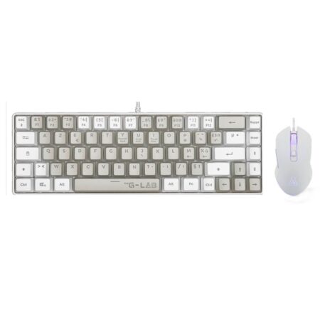 Ensemble Clavier & Souris Gaming THE G-LAB Combo Hydrogen Blanc & Gris – COMBO-HYDRO-GW/FR Tunisie