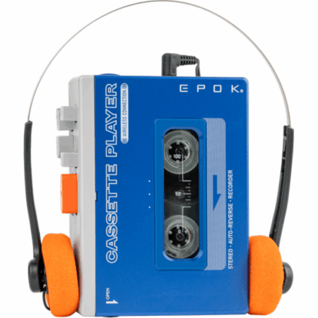 Rewind EPOK + Baladeur cassette sur batterie rechargeable Bluetooth -Bleu – BTTAPEBL Tunisie