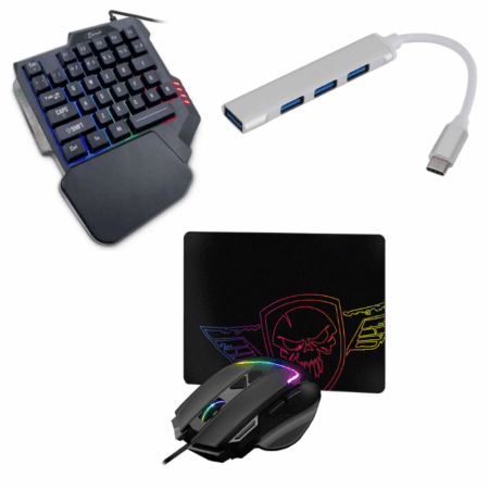 Pack Gaming Free Fire V2 Clavier + Souris + Tapis + Hub Tunisie