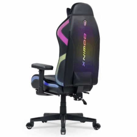 Chaise Gaming Dowinx Avec Fonction Massage Et Repose Pied Led RGB – LS66D2 – Noir Tunisie