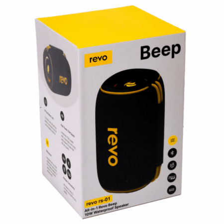 Haut-Parleur Bluetooth Revo Waterproof 10W & LED Intégrées- Noir – Rs-01 Tunisie