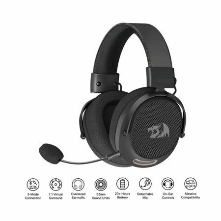 Casque Gamer Bleutooth Redragon Arrow PRO CARBON H858 Noir – H858-PRO Tunisie