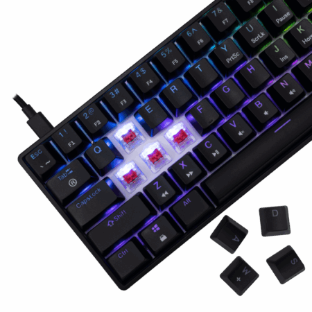 Clavier Mécanique WHITE SHARK SHINOBI 2 GK-004111 Noir – Red Switch Tunisie